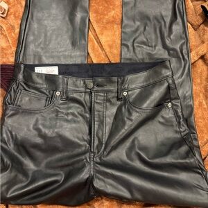 GAP  Black Slim Leather Jeans